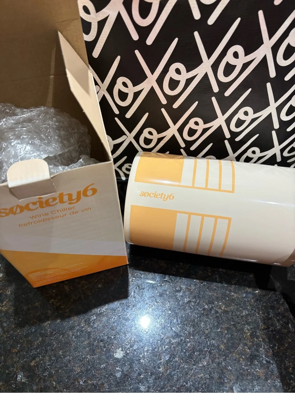 Society6 Orange and Cream Gradient Wine Chiller